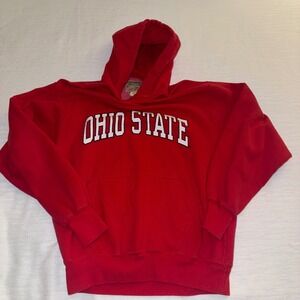 Steve and Barry's Ohio State Buckeyes Red Hoodie Mens Small‎ NCAA classic osu